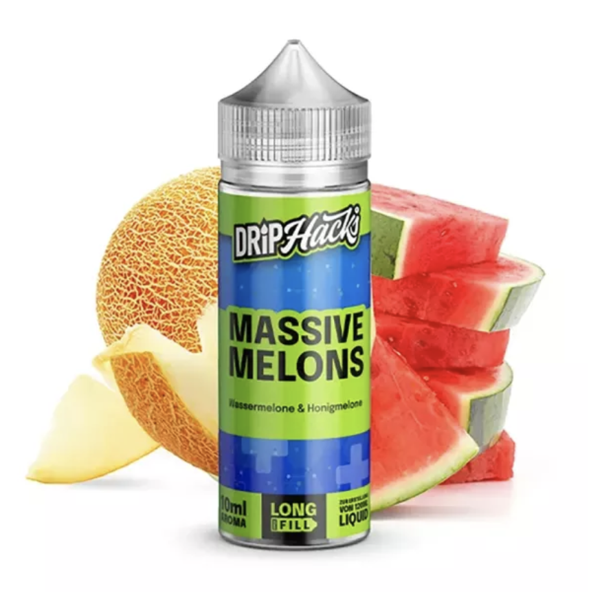 Drip Hacks | Massive Melons | Longfill Aroma 10ml in 120ml Flasche