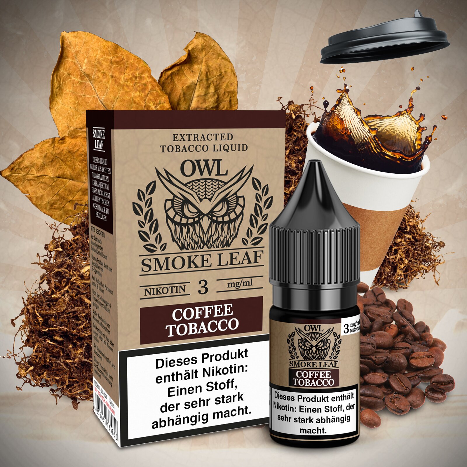 OWL Smoke Leaf | Coffee Tobacco | Niksalt 20mg in 10ml