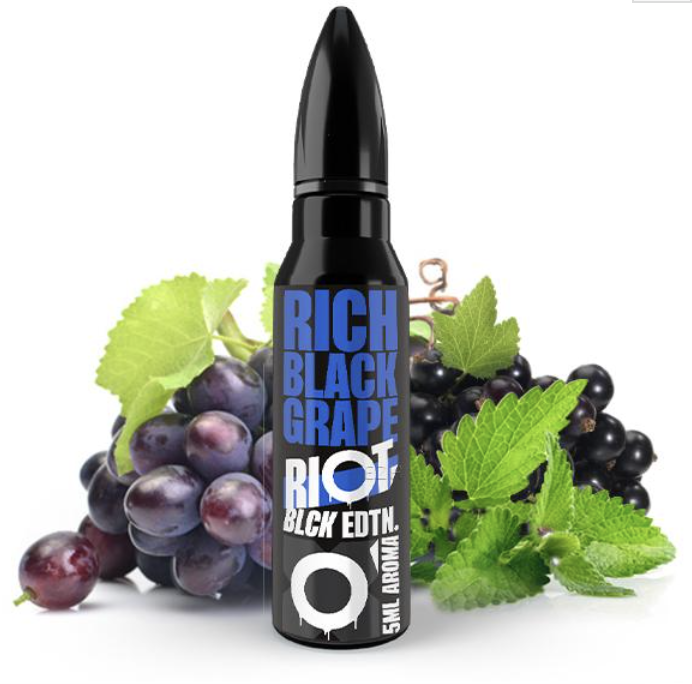 Riot Squad Black Edition | Rich Black Grape | Longfill Aroma 5ml in 60ml Flasche