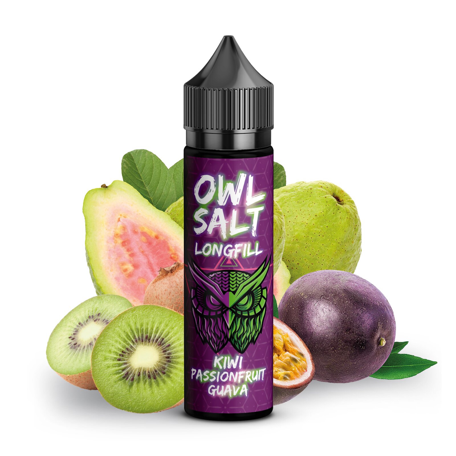 OWL Salt | Kiwi Passionfruit Guava | Longfill 10 ml in 60 ml