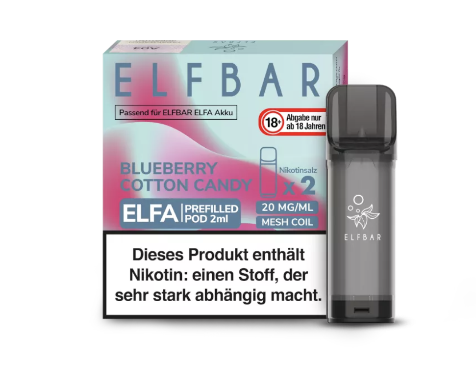 Elfbar | Blueberry Cotton Candy | Elfa Pod (2Stück) 20mg