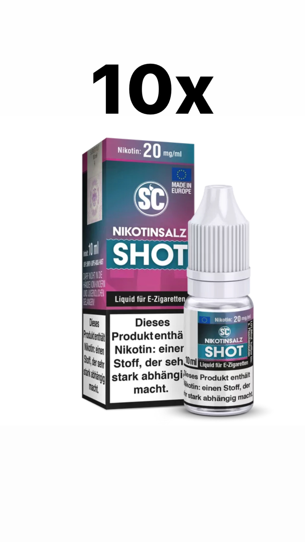 10x SC - Nikotinsalz Shot 10ml | 20 mg/ml