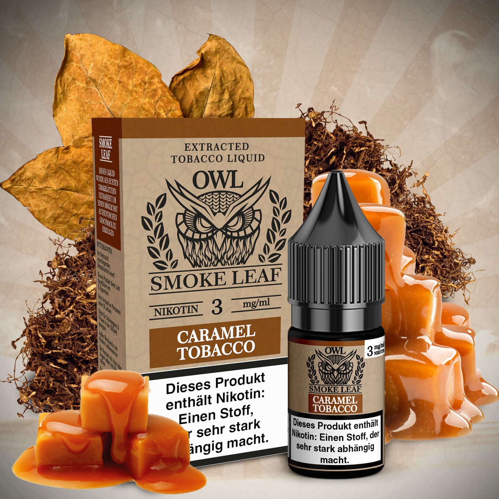 OWL Smoke Leaf | Caramel Tobacco | Niksalt 20mg in 10ml