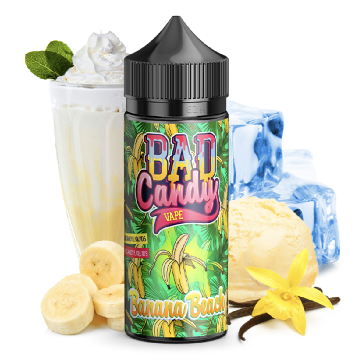 Bad Candy | Banana Beach | Longfill Aroma 10ml in 120ml Flasche