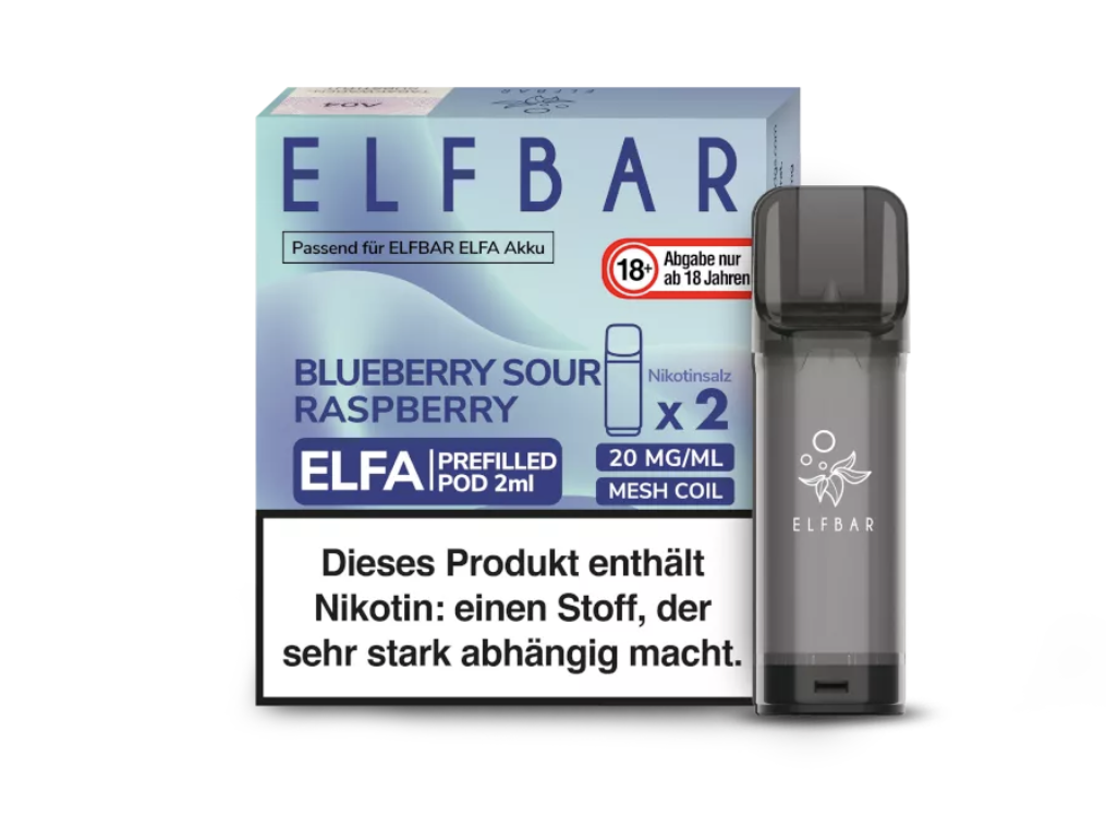 Elfbar | Blueberry Sour Raspberry | Elfa Pod (2Stück) 20mg