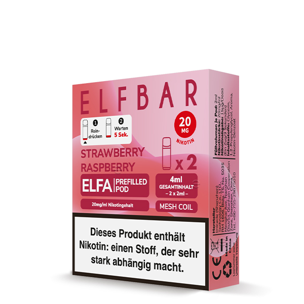 Elfbar ELFA CP | Strawberry Raspberry | 2x Prefilled Pod