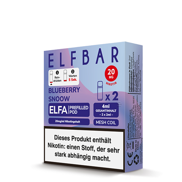 Elfbar ELFA CP | Blueberry Snoow | 2x Prefilled Pod