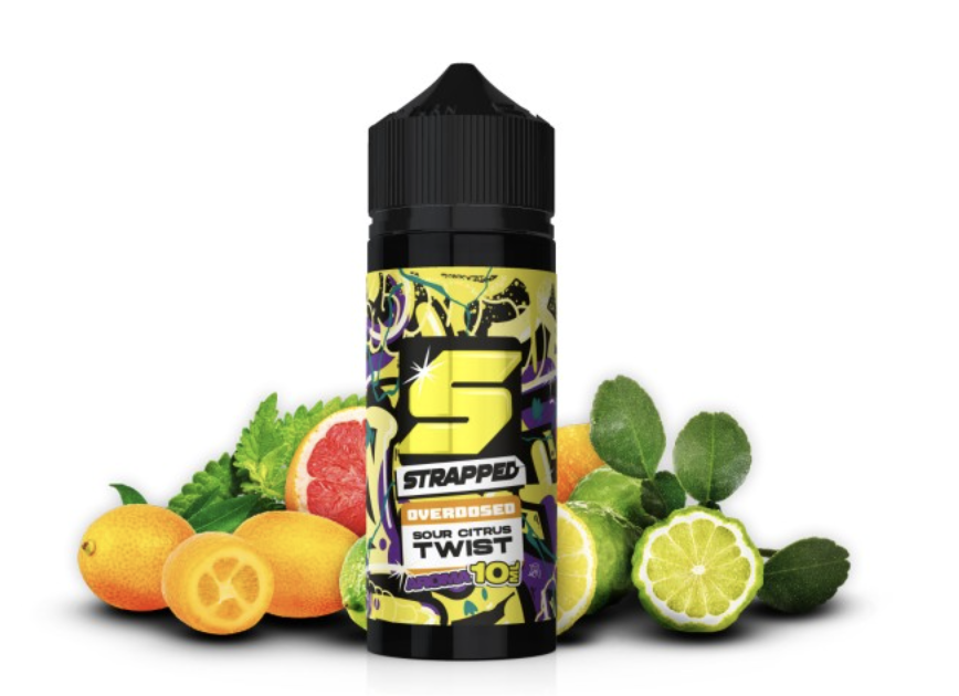 Strapped Overdosed | Sour Citrus Twist | Longfill Aroma 10ml in 120ml