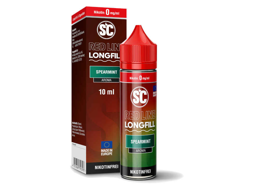 SC - Red Line | Spearmint | Longfill 10ml Aroma in 60ml Flasche
