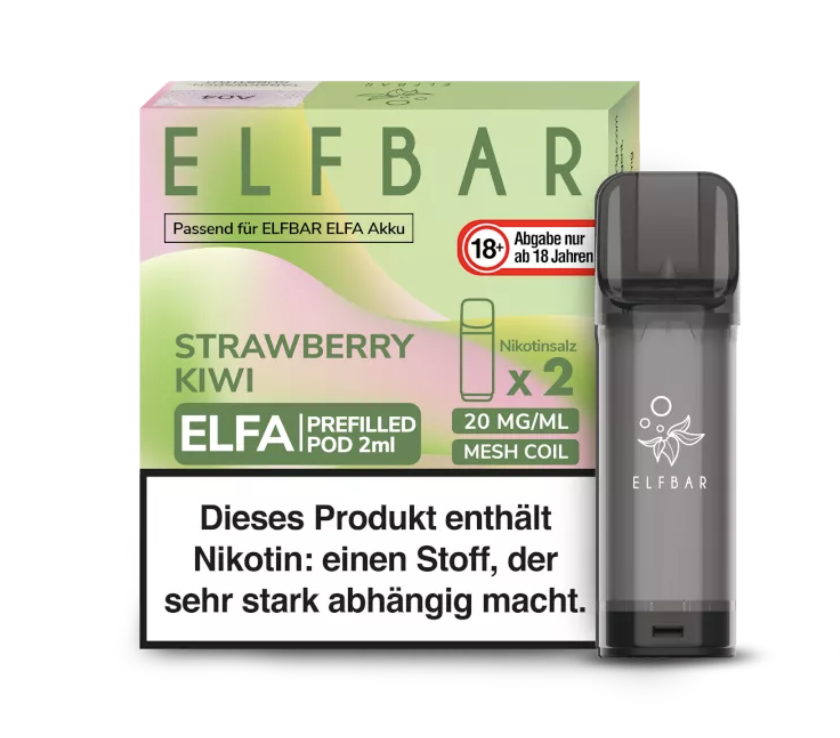 Elfbar | Strawberry Kiwi | Elfa Pod (2Stück) 20mg