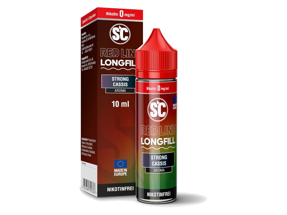 SC - Red Line | Strong Cassis | Longfill 10ml Aroma in 60ml Flasche