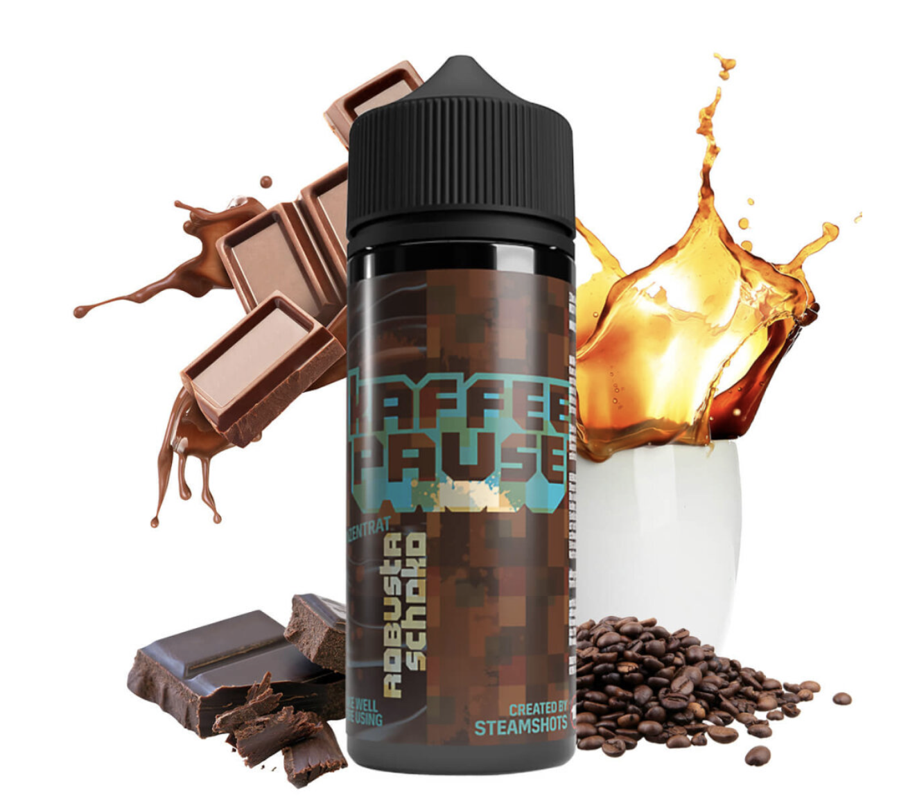 Steamshots Kaffeepause  | Robusta Schoko | Longfill Aroma 10ml in 120ml