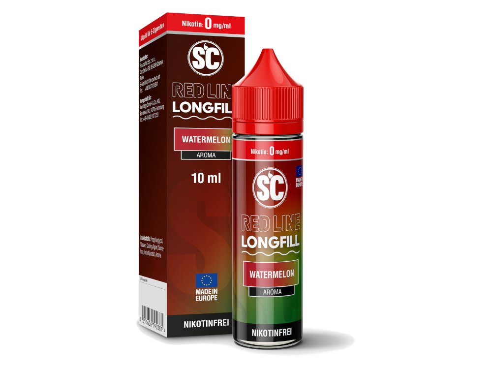 SC - Red Line | Watermelon | Longfill 10ml Aroma in 60ml Flasche