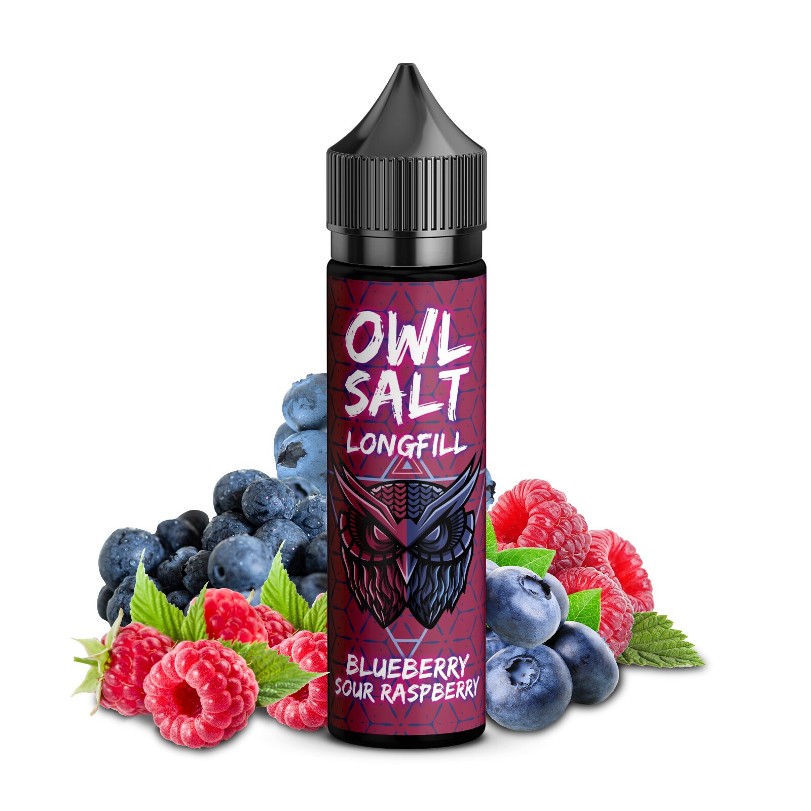 OWL Salt | Blueberry Sour Raspberry | Longfill 10 ml in 60 ml