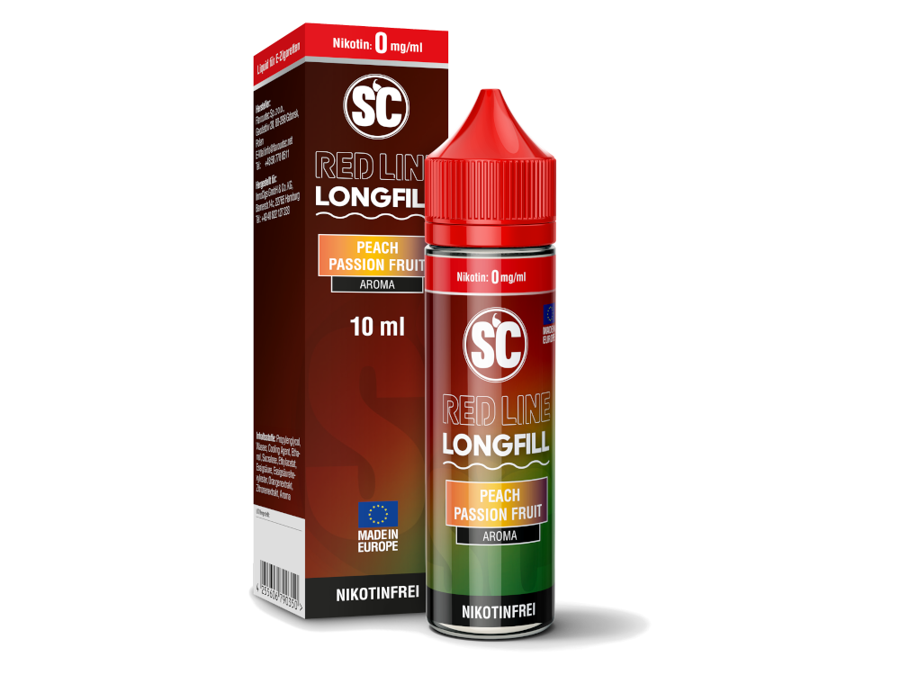 SC - Red Line | Peach Passion Fruit | Longfill 10ml Aroma in 60ml Flasche