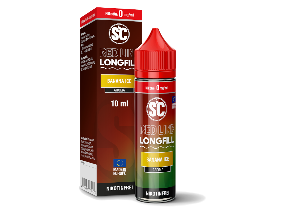 SC - Red Line | Banana Ice | Longfill 10ml Aroma in 60ml Flasche